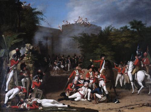 Robert Home The Death of Colonel Moorhouse at the Storming of the Pettah Gate of Bangalore France oil painting art
